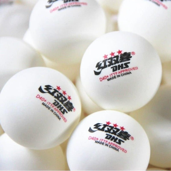 Balles de tennis de table DHS 30/60 3 étoiles D40+ avec couture