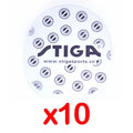 10 Stück Stiga Tischtennis Schutzfolie (unverklebt)
