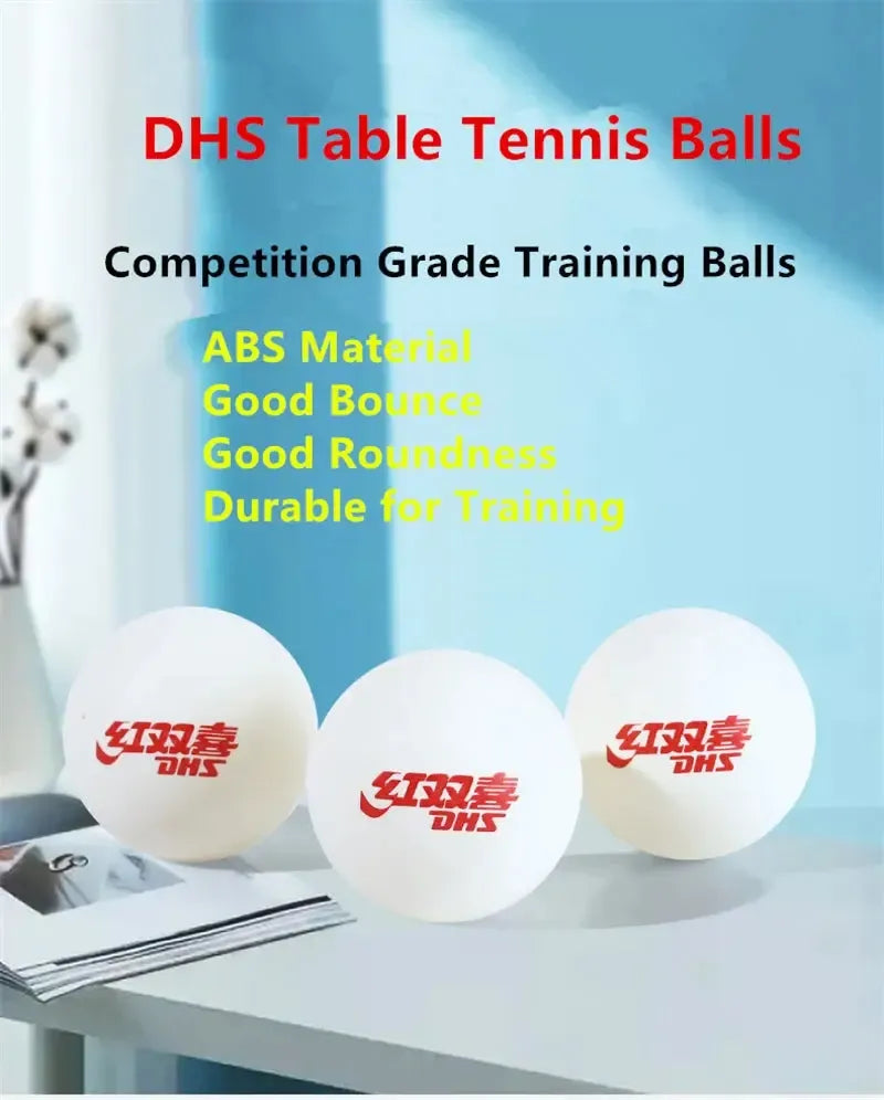 DHS 40+mm ABS High-Quality Table Tennis Training Balls – 20/50/100 Pack