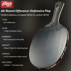 DHS Diamond Black Premium Table Tennis Racket – Pro Spin & Control