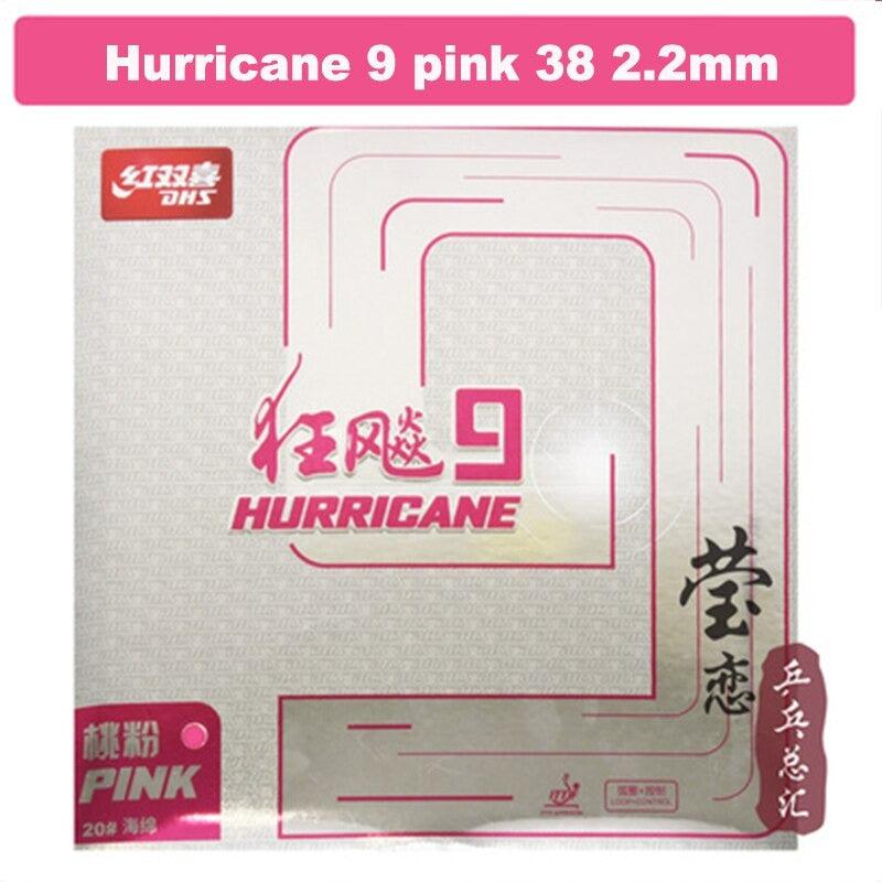 Revêtement de tennis de table DHS Hurricane 9 bleu ou rose