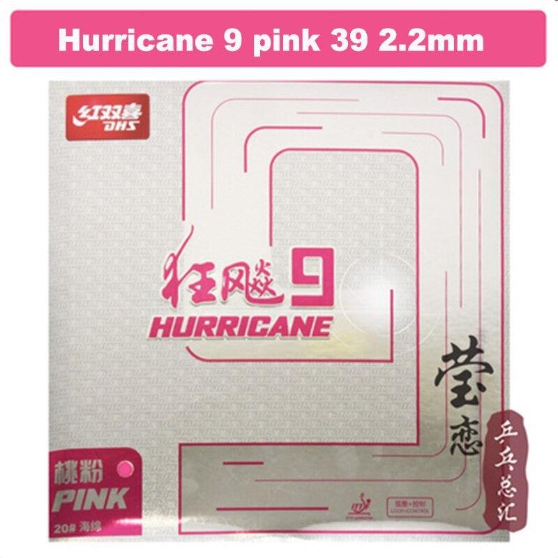 Revêtement de tennis de table DHS Hurricane 9 bleu ou rose