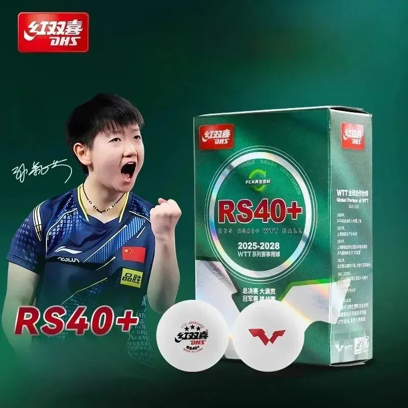 DHS RS40+ 3-Star WTT Table Tennis Balls| Official ITTF Approved