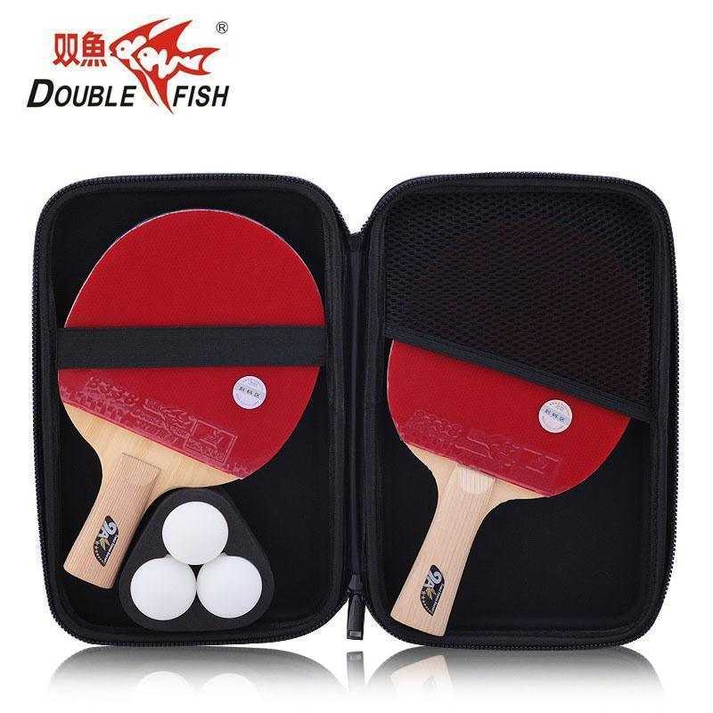 Double Fish G Type Harter PU Wasserdichter Tischtennisschlägerkoffer