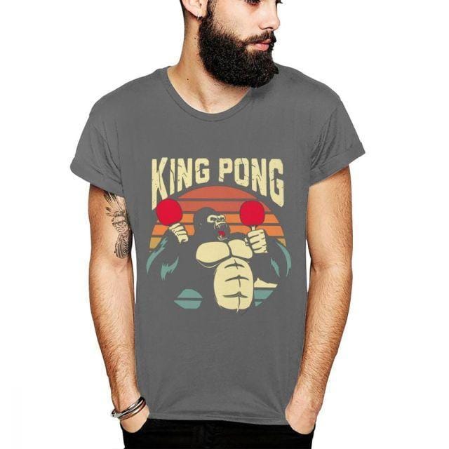 Gorilla King Pong Tischtennis T-Shirt