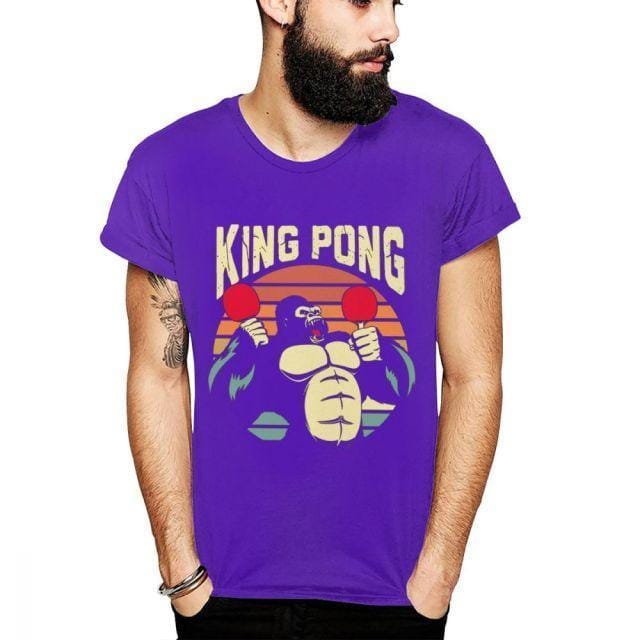 Gorilla King Pong Tischtennis T-Shirt