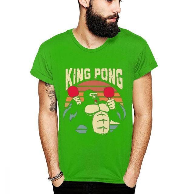 Gorilla King Pong Tischtennis T-Shirt