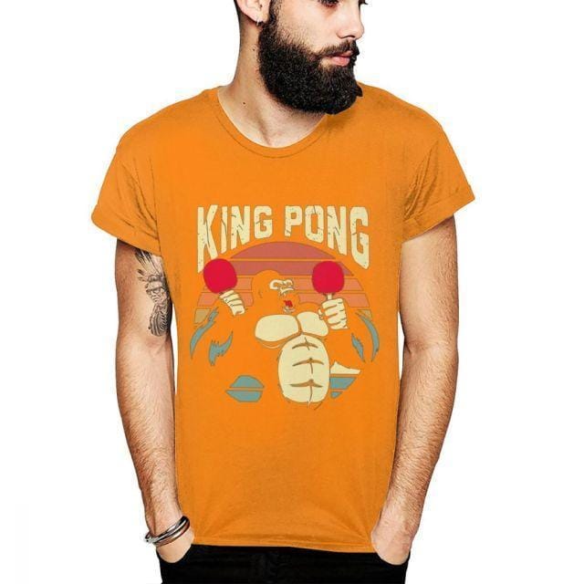 Gorilla King Pong Tischtennis T-Shirt