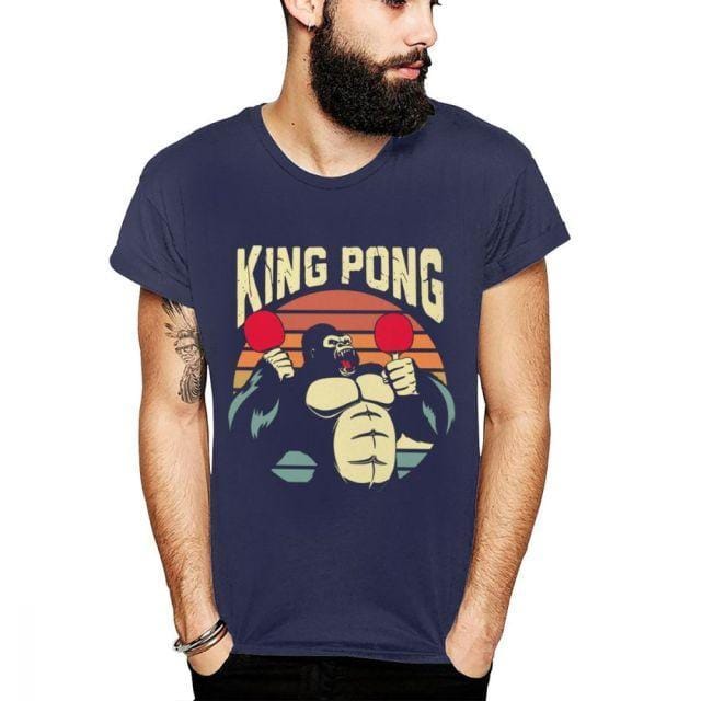 Gorilla King Pong Tischtennis T-Shirt