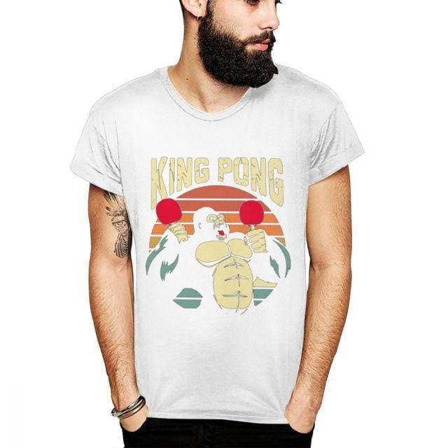 Gorilla King Pong Tischtennis T-Shirt