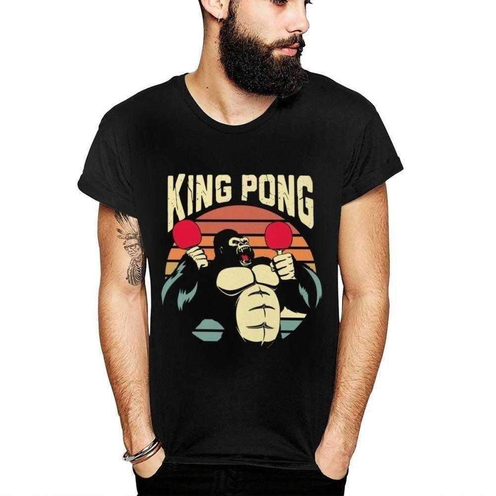 Gorilla King Pong Tischtennis T-Shirt