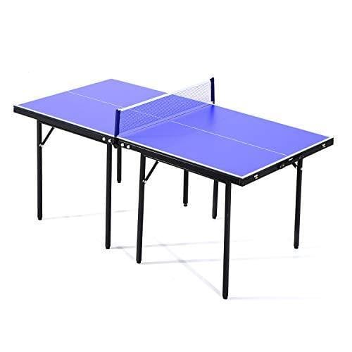 HOMCOM Faltbare Mini Kompakt Tischtennisplatte Ping Pong Tischset