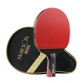 Raquette de tennis de table Huieson 5 étoiles en fibre de carbone + étui