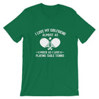 Ich liebe meine Freundin Tischtennis T-Shirt