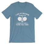 Ich liebe meine Freundin Tischtennis T-Shirt