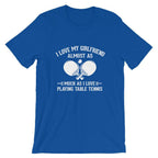 Ich liebe meine Freundin Tischtennis T-Shirt