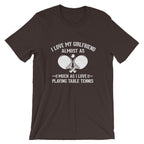 Ich liebe meine Freundin Tischtennis T-Shirt