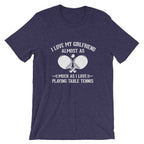 Ich liebe meine Freundin Tischtennis T-Shirt
