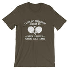 Ich liebe meine Freundin Tischtennis T-Shirt