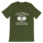 Ich liebe meine Freundin Tischtennis T-Shirt