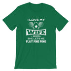 J'aime ma femme T-shirt de Tennis de Table