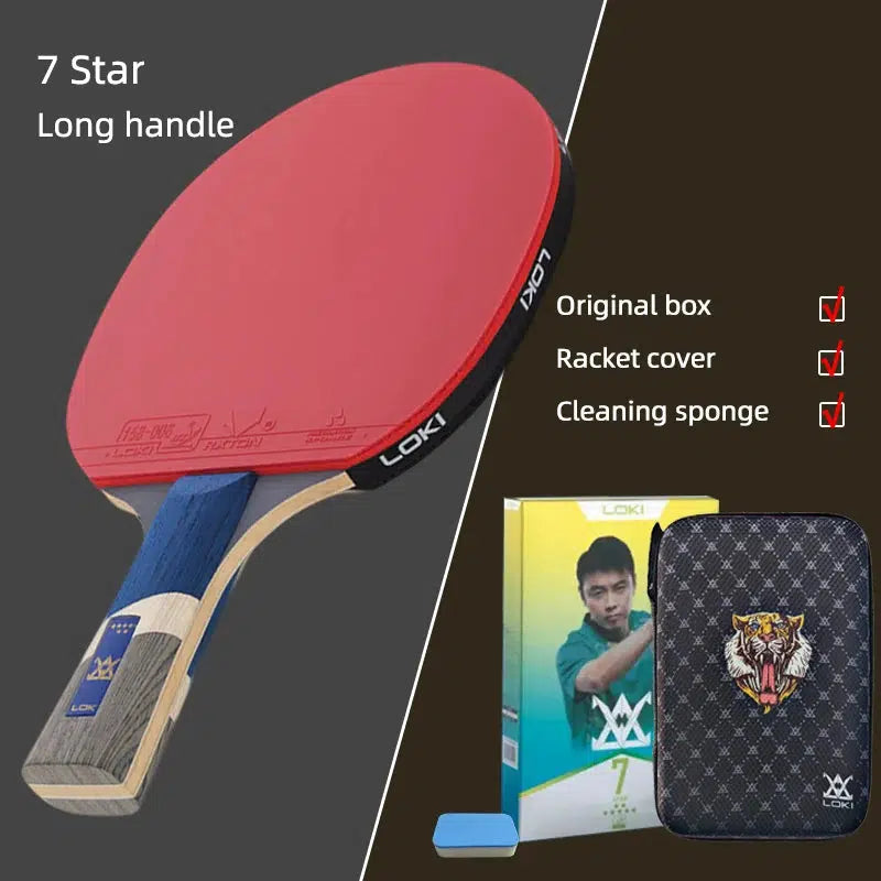 LOKI 7 Star Table Tennis Bat 5-ply Wood with Case