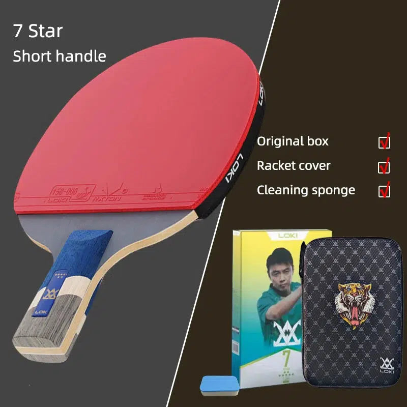 LOKI 7 Star Table Tennis Bat 5-ply Wood with Case