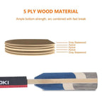 LOKI 7 Star Table Tennis Bat 5-ply Wood with Case