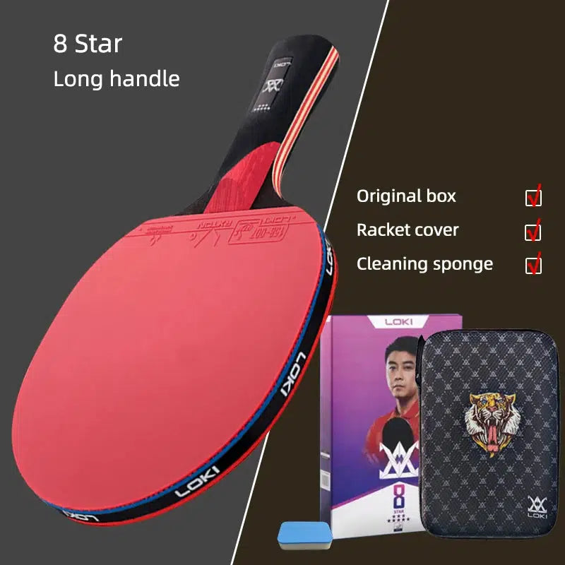 LOKI 8 Star Tischtennisschläger 7-lagiges Holz mit Hülle
