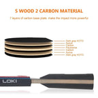 LOKI Arthur 9 Star Carbon Offensive Table Tennis Bat