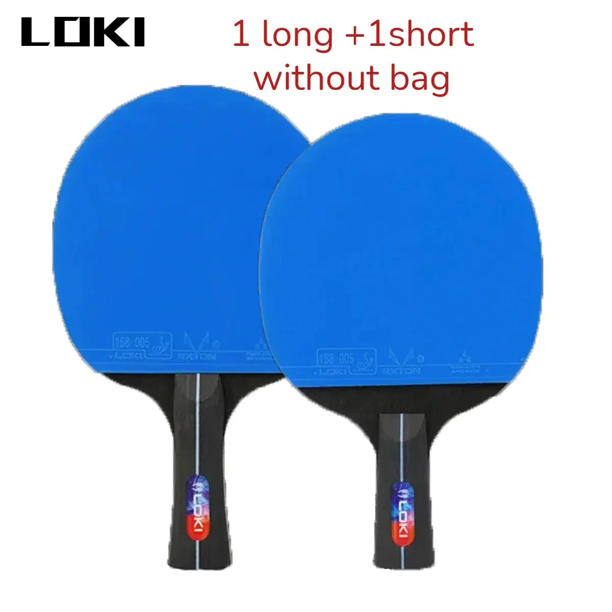 LOKI K5000 Tischtennisschläger x 2 mit blauem Belag