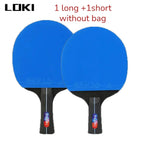 LOKI K5000 Table Tennis Bats x 2 with Blue Rubber