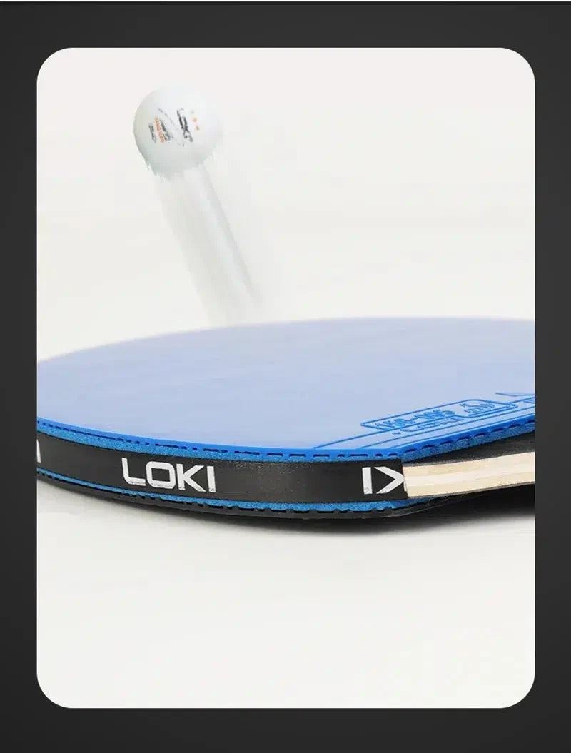 LOKI K5000 Tischtennisschläger x 2 mit blauem Belag