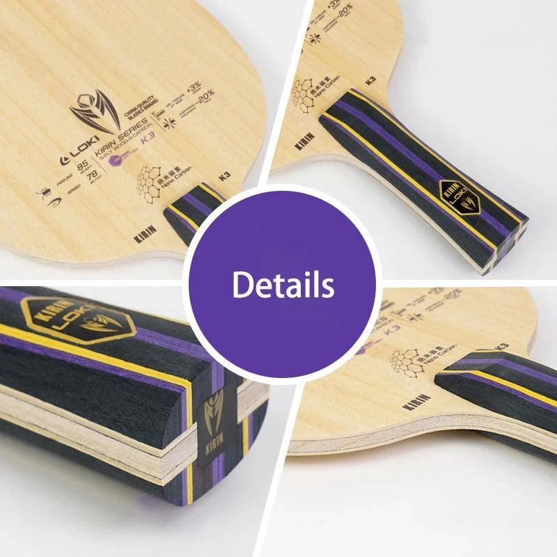 LOKI Kirin K3 Nano Carbon 7-Ply Table Tennis Blade OFF+