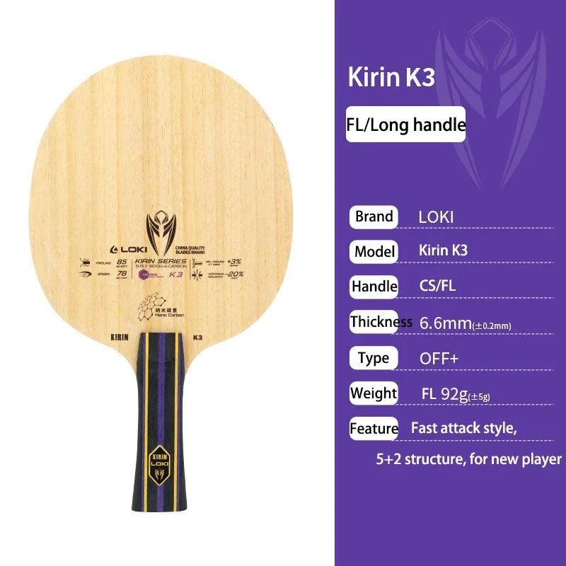 LOKI Kirin K3 Nano Carbon 7-Ply Table Tennis Blade OFF+