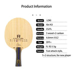 LOKI Kirin K3 Nano Carbone 7 plis Bois de Tennis de Table OFF+