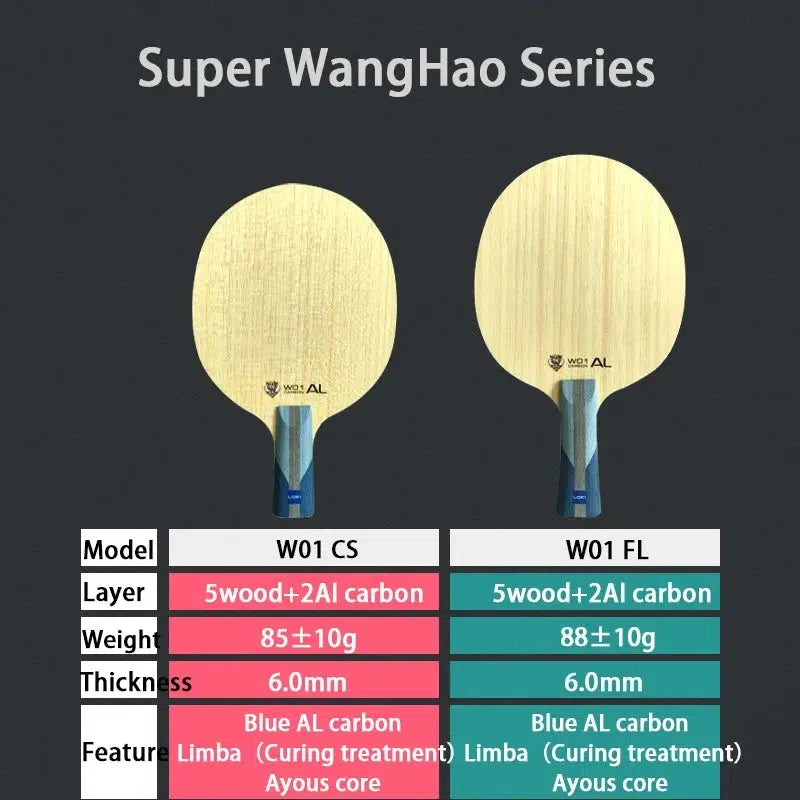 LOKI W01 Super WANG HAO ALC 7 Ply Carbon Table Tennis Blade