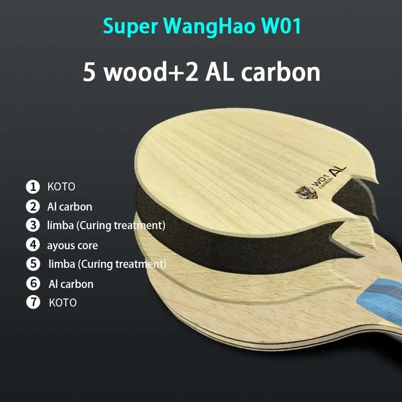 LOKI W01 Super WANG HAO ALC 7 Ply Carbon Table Tennis Blade