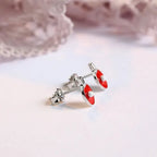 Mini Table Tennis Bat Stud Earrings – Sporty Gift for Ping Pong Fans