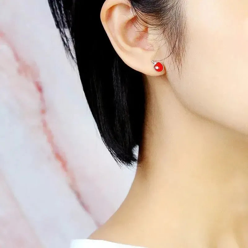 Mini Table Tennis Bat Stud Earrings – Sporty Gift for Ping Pong Fans