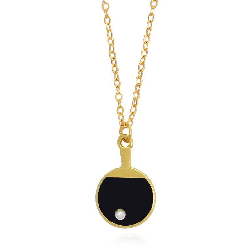 Ping Pong Passion Bat Pendant Necklace
