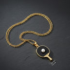 Ping Pong Passion Bat Pendant Necklace