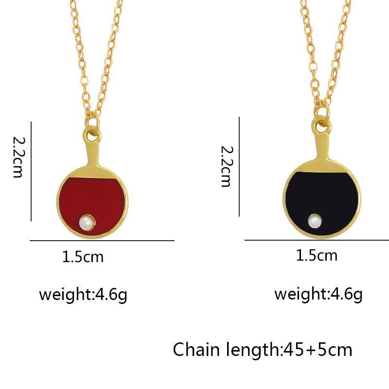 Ping Pong Passion Bat Pendant Necklace