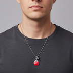 Ping Pong Passion Bat Pendant Necklace – Stainless Steel Table Tennis Jewelry