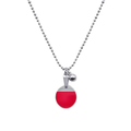 Ping Pong Passion Bat Pendant Necklace – Stainless Steel Table Tennis Jewelry