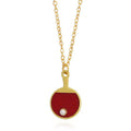 Ping Pong Passion Bat Pendant Necklace
