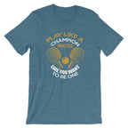 Tischtennis T-Shirt „Play Like a Champion“