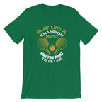 Tischtennis T-Shirt „Play Like a Champion“