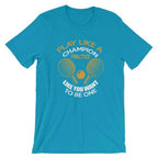 Tischtennis T-Shirt „Play Like a Champion“
