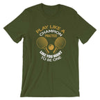 Tischtennis T-Shirt „Play Like a Champion“